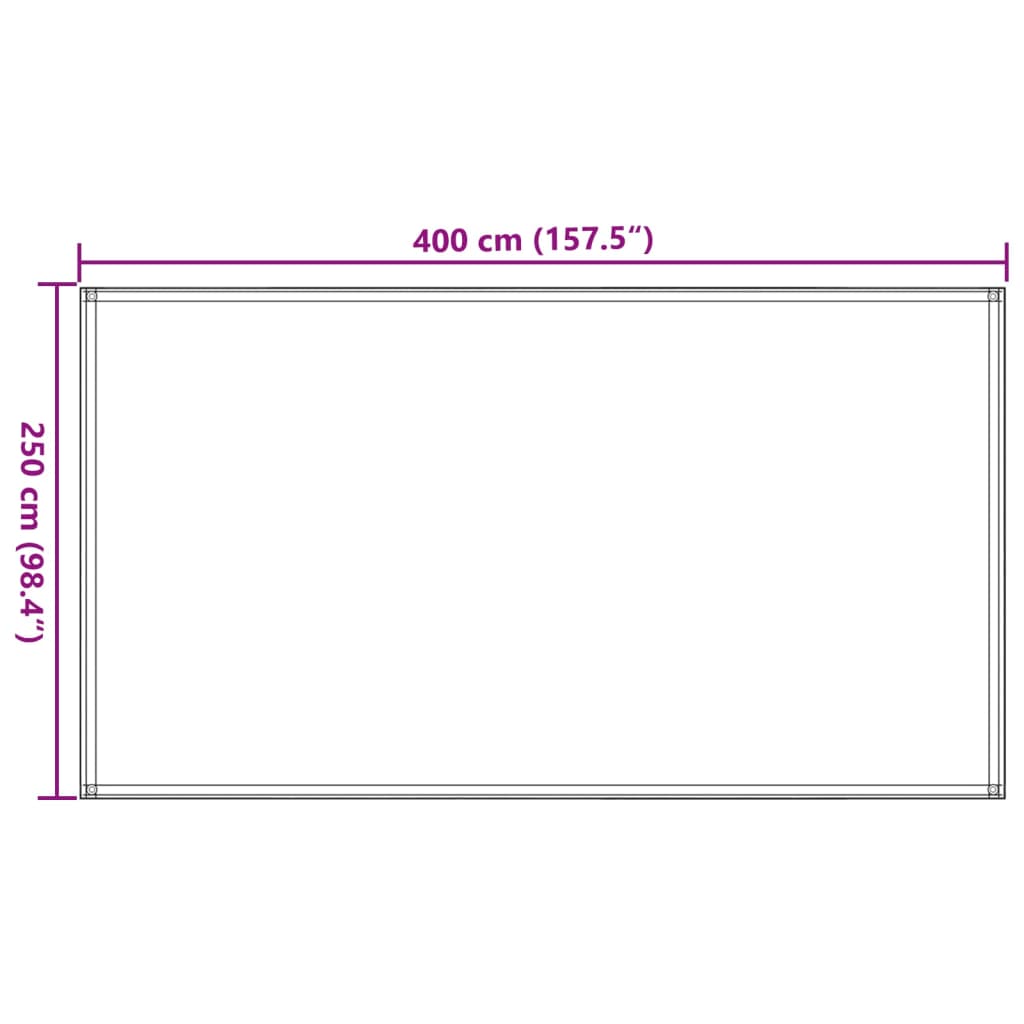 Tenttapijt 250x400 cm HDPE zandkleurig