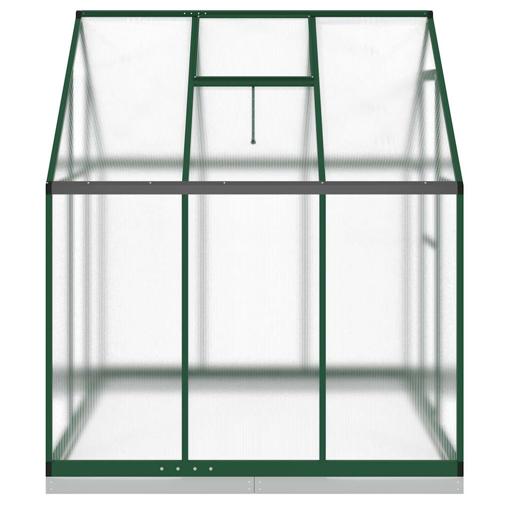 Tuinkas met basisframe 169x169x202 cm aluminium groen