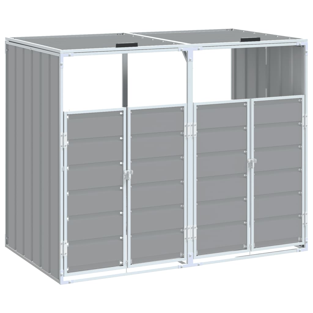 Containerberging voor 2 containers 144x81x113 cm staal grijs