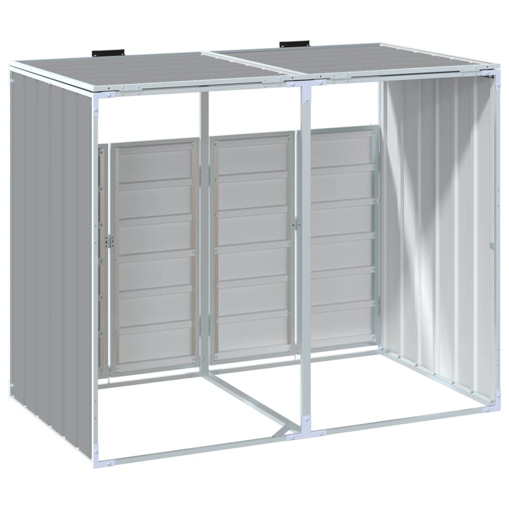 Containerberging voor 2 containers 144x81x113 cm staal grijs