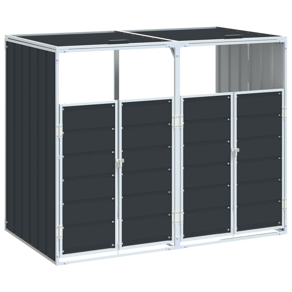 Containerberging voor 2 containers 144x81x113cm staal antraciet