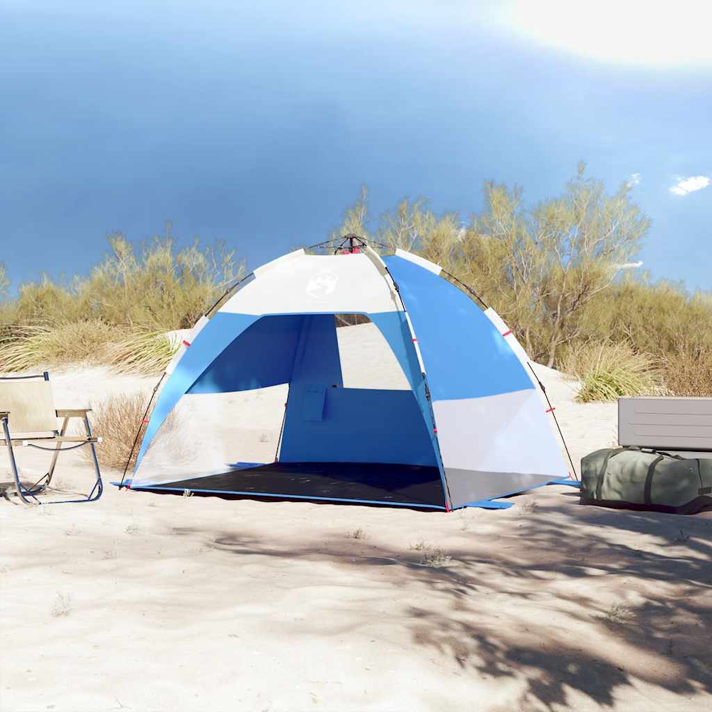 Strandtent 2-persoons waterdicht snelontgrendeling azuurblauw