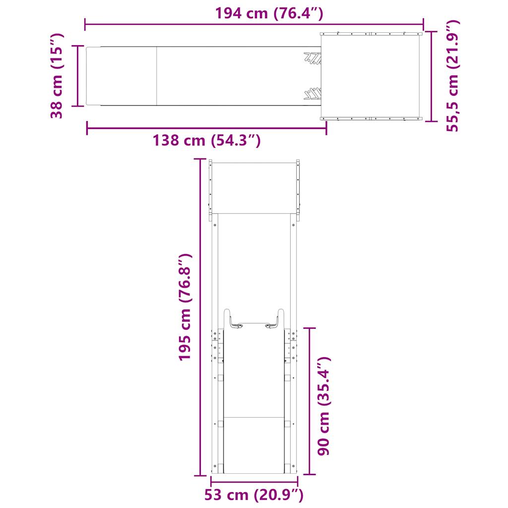 Speelhuis massief grenenhout