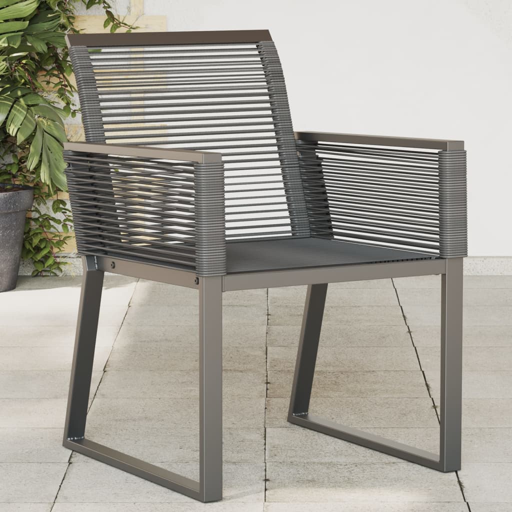 Tuinstoelen 4 st poly rattan zwart