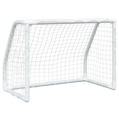 Kindervoetbaldoelen 2 st met bal 64x35x48 cm metaal wit