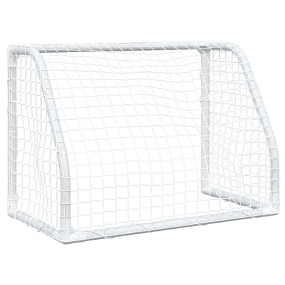 Kindervoetbaldoelen 2 st met bal 64x35x48 cm metaal wit