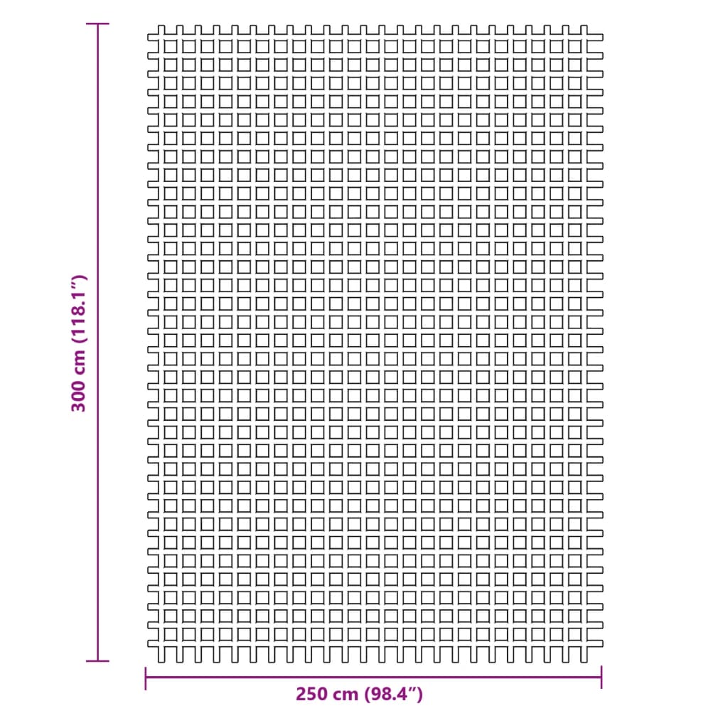 Tenttapijt 3x2,5 m antracietkleurig