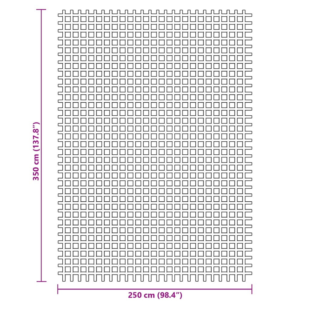 Tenttapijt 3,5x2,5 m antracietkleurig