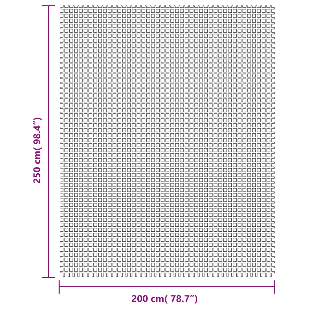 Tenttapijt 2,5x2 m crèmekleurig