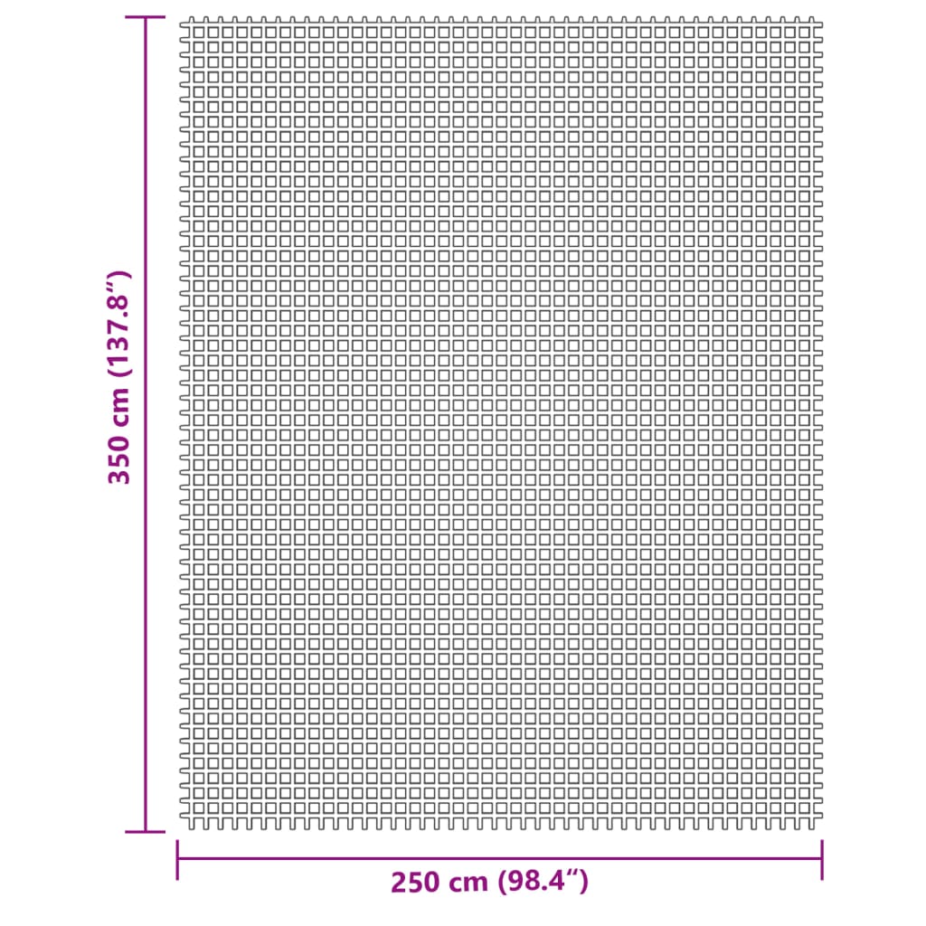 Tenttapijt 3,5x2,5 m crèmekleurig