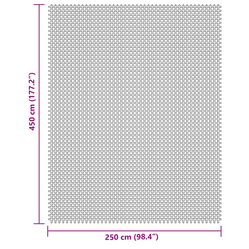 Tenttapijt 4,5x2,5 m crèmekleurig