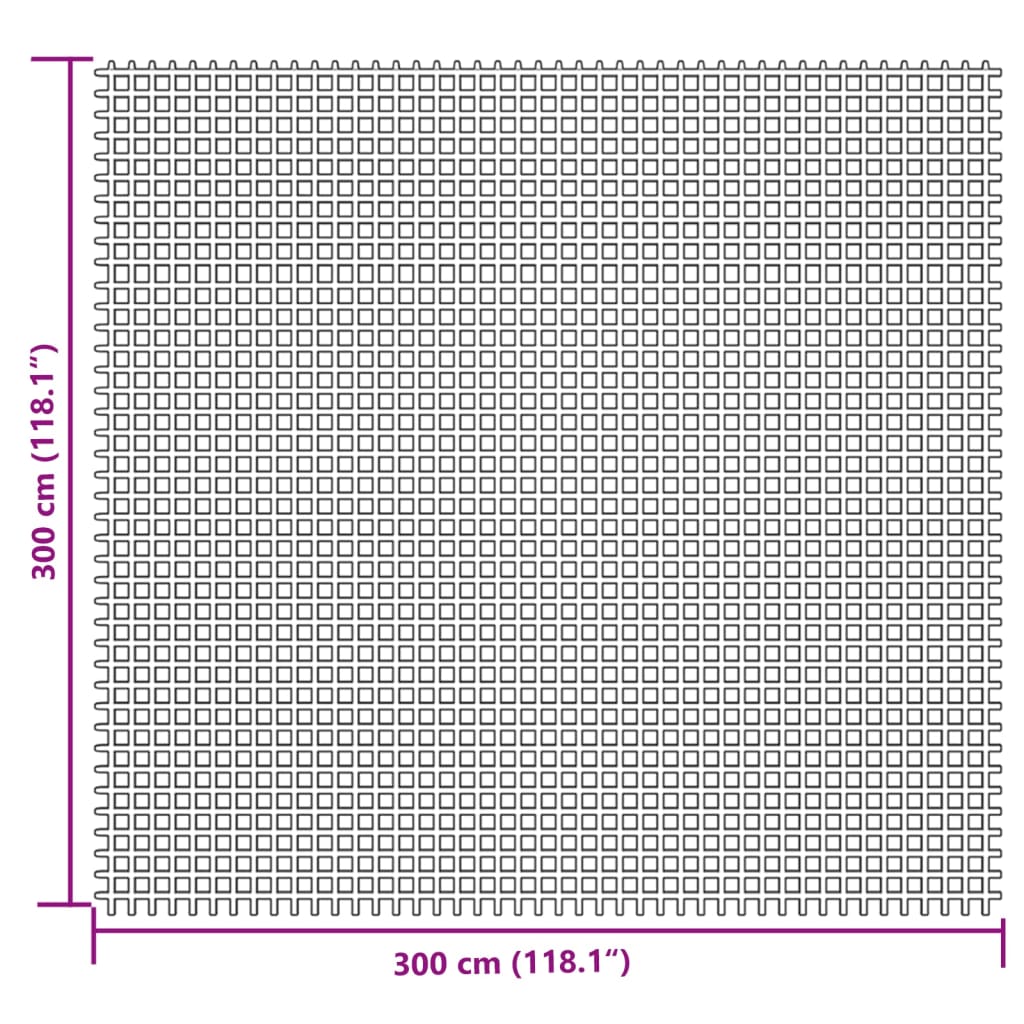 Tenttapijt 3x3 m crèmekleurig