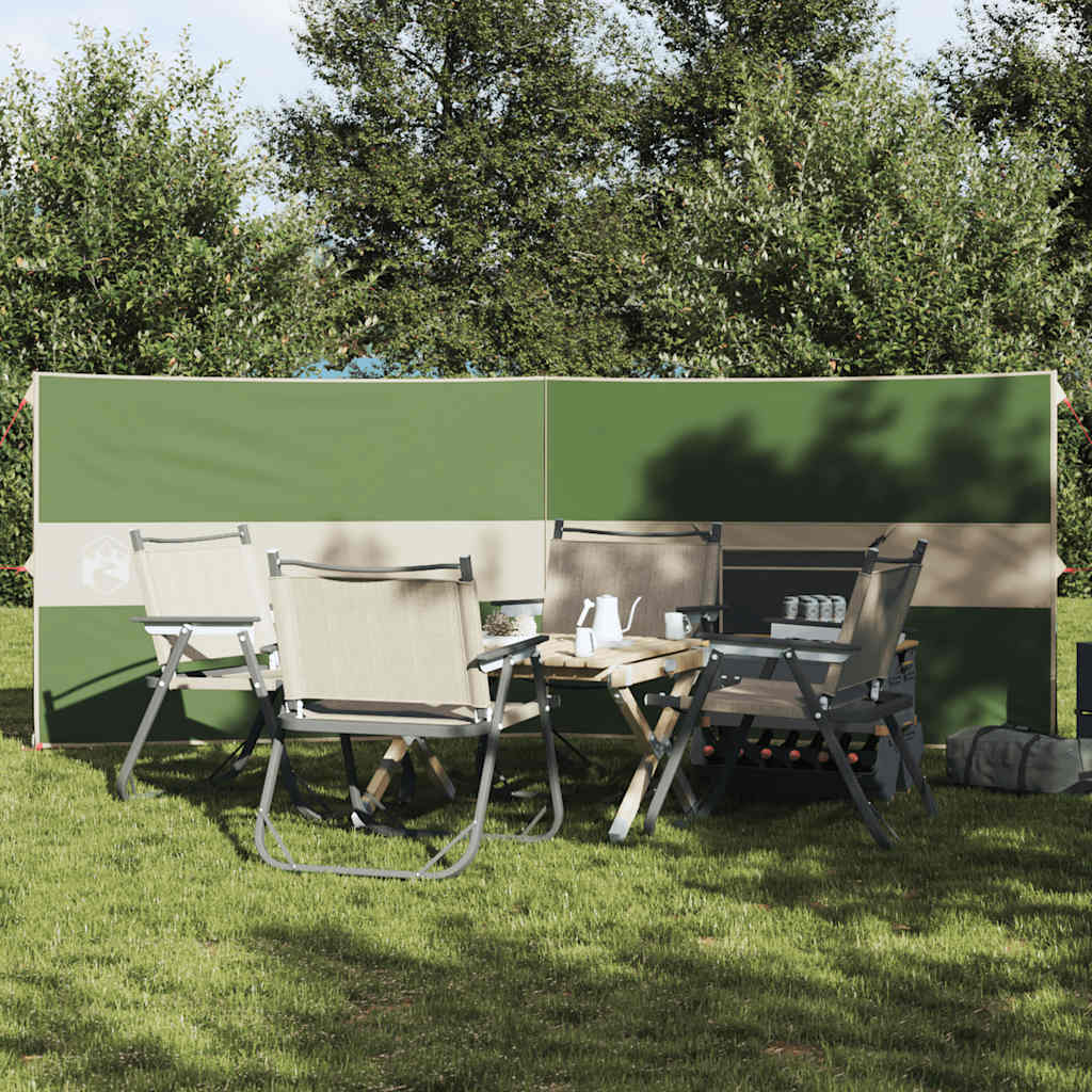 Windscherm camping waterdicht 344x120 cm groen