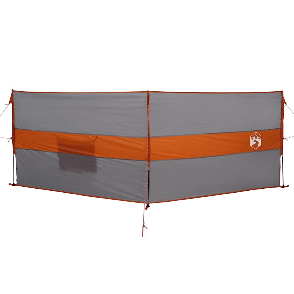 Windscherm camping waterdicht 344x120 cm grijs en oranje