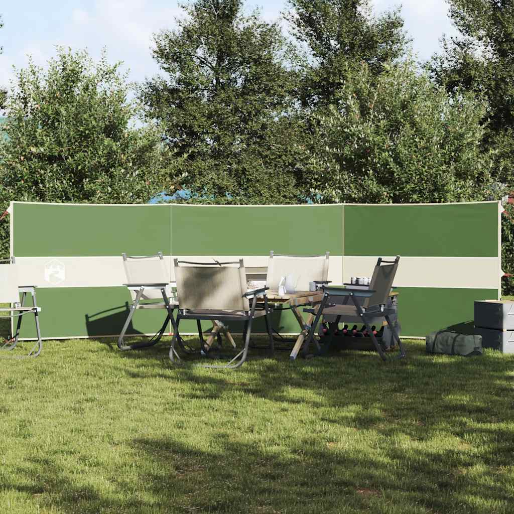 Windscherm camping waterdicht 490x123 cm groen