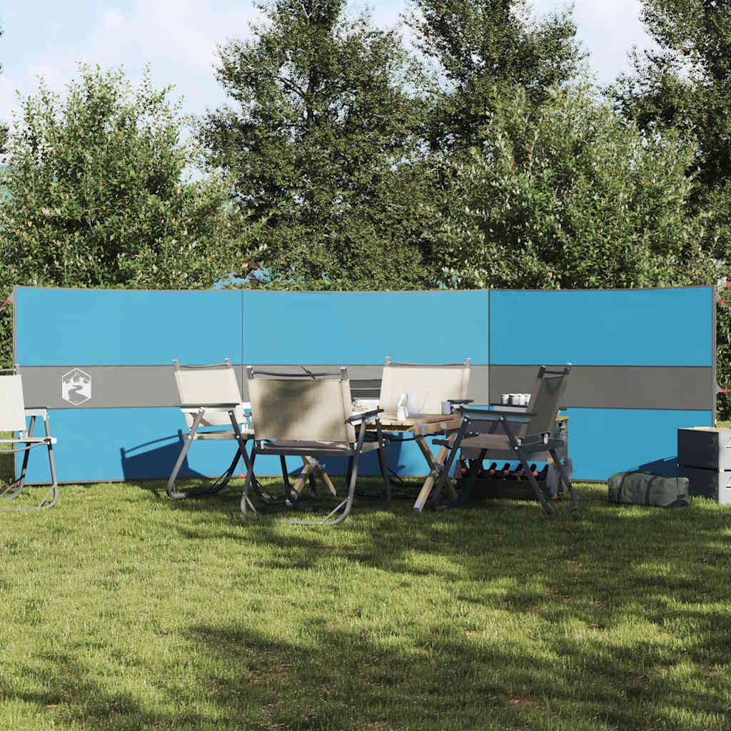 Windscherm camping waterdicht 490x123 cm blauw