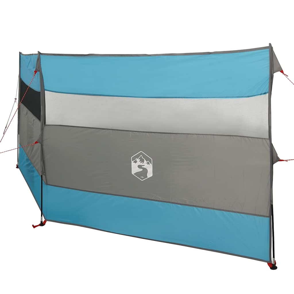 Windscherm camping waterdicht 340x130 cm blauw