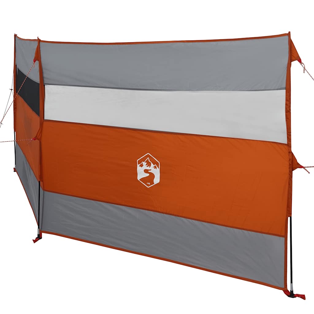 Windscherm camping waterdicht 340x130 cm grijs en oranje