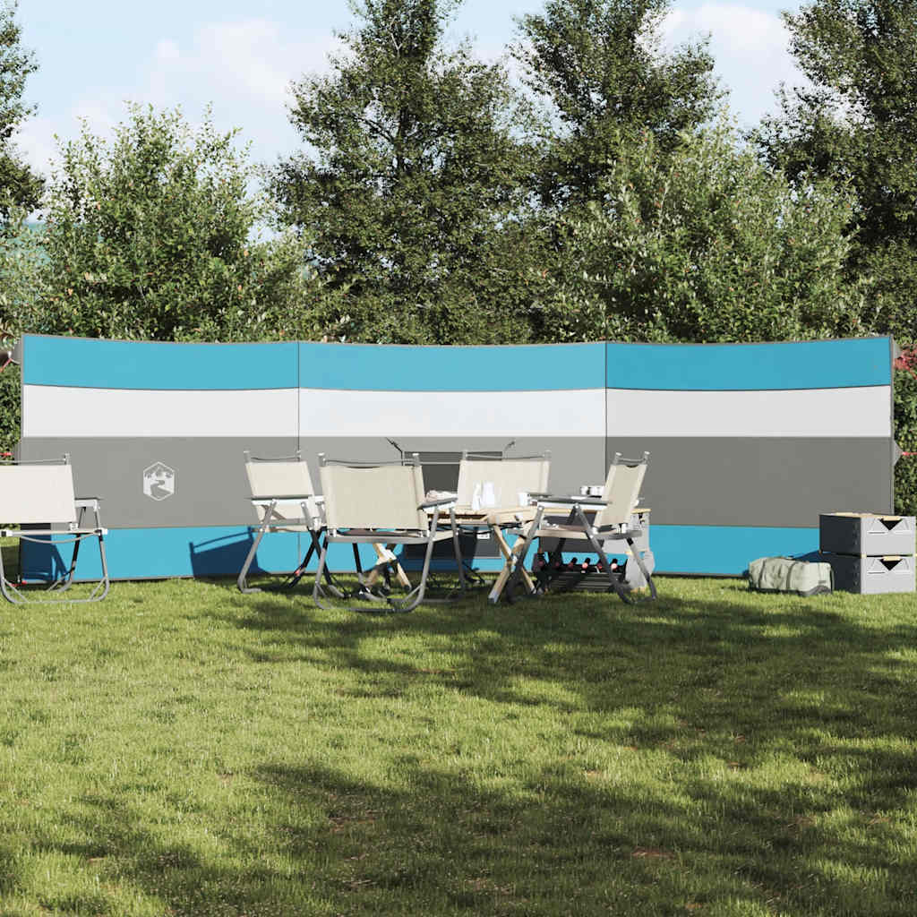 Windscherm camping waterdicht 508x130 cm blauw