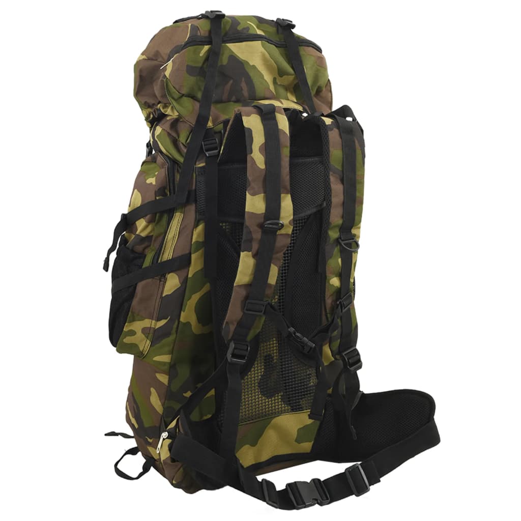 Wandelrugzak 60 L camouflage oxford stof groen