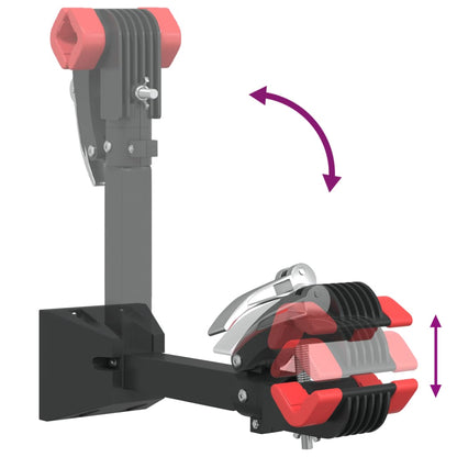 Fietsreparatiehouder inklapbaar wandmontage rood en zwart staal