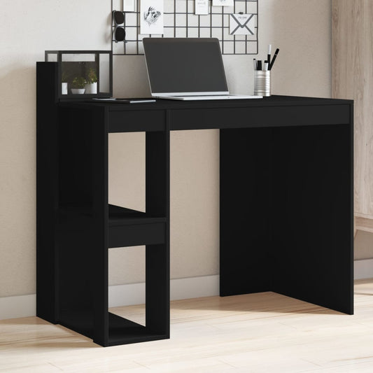 Bureau 103,5x56,5x94 cm bewerkt hout zwart