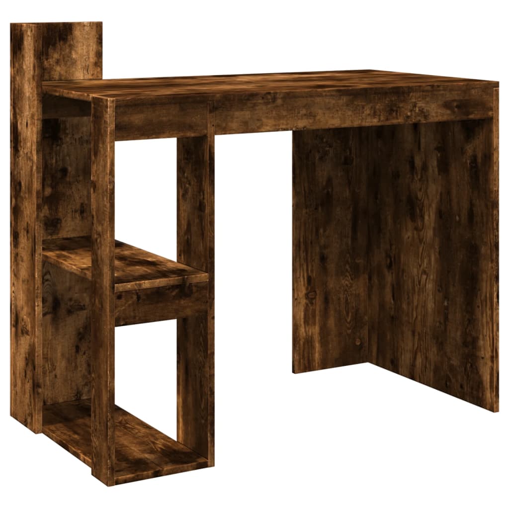 Bureau 103,5x56,5x94 cm bewerkt hout gerookt eikenkleurig