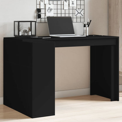 Bureau 123,5x73,5x75 cm bewerkt hout zwart