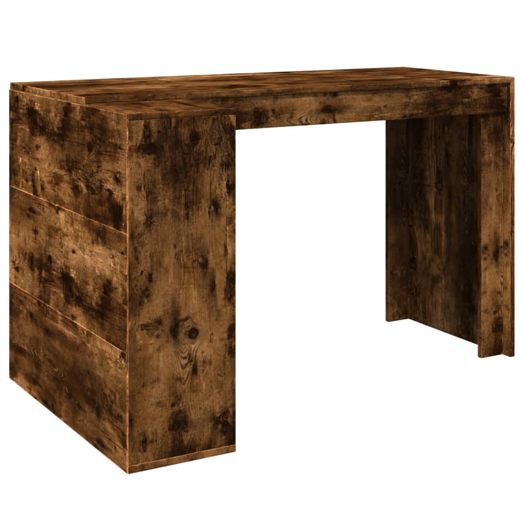 Bureau 123,5x73,5x75 cm bewerkt hout gerookt eikenkleurig