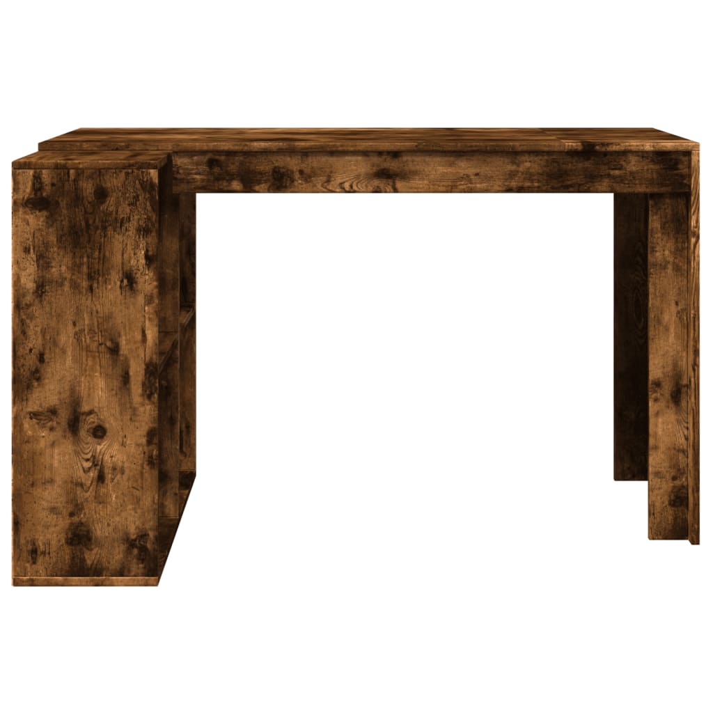 Bureau 123,5x73,5x75 cm bewerkt hout gerookt eikenkleurig