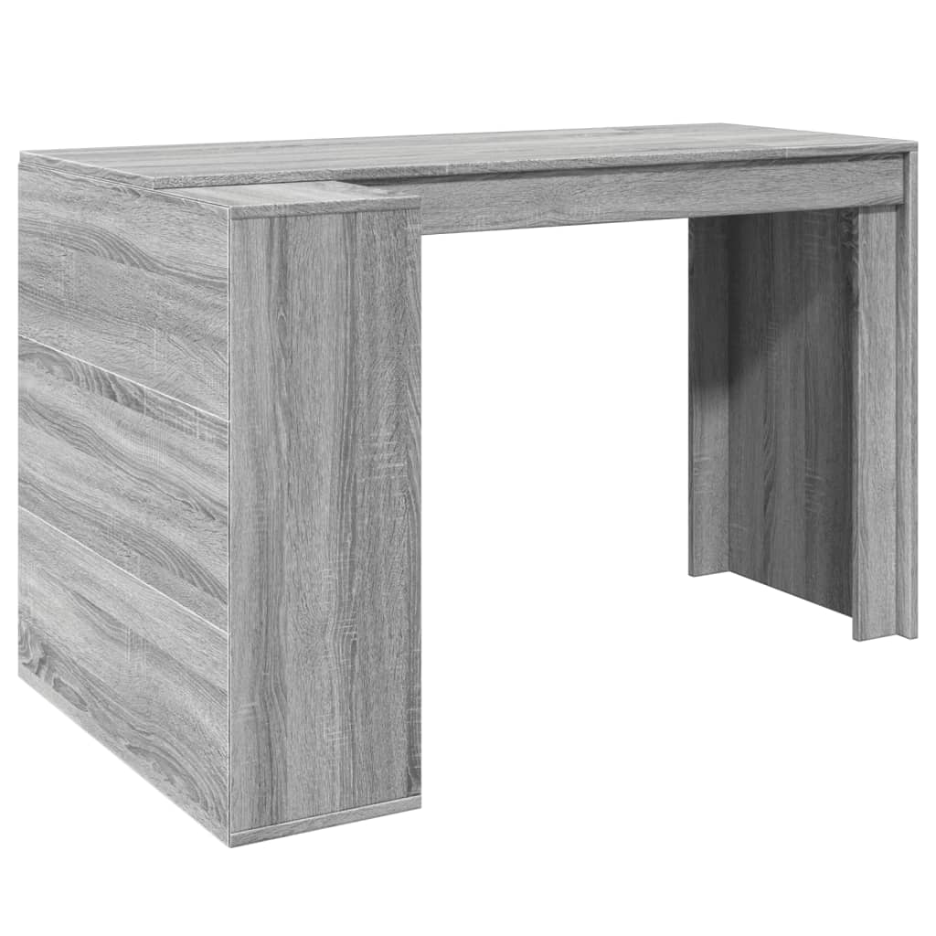 Bureau 123,5x73,5x75 cm bewerkt hout grijs sonoma eikenkleurig