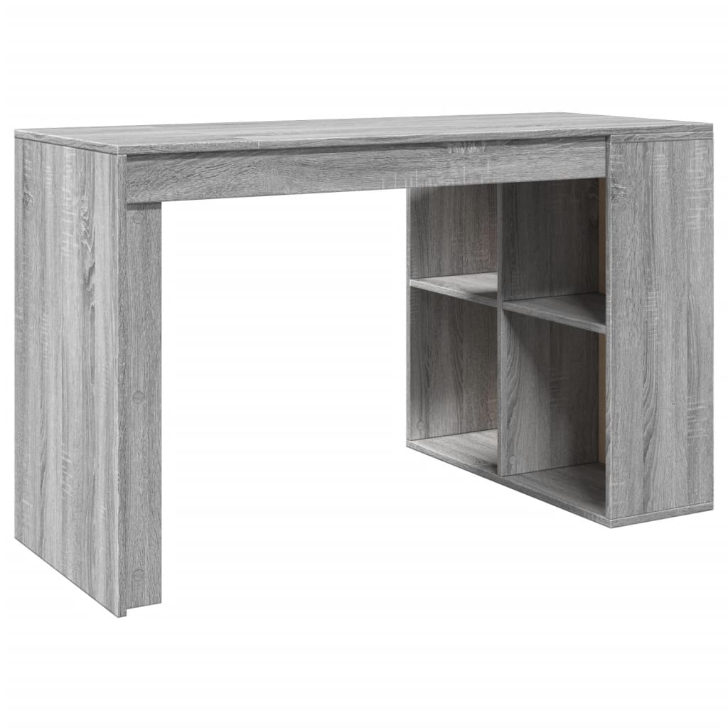 Bureau 123,5x73,5x75 cm bewerkt hout grijs sonoma eikenkleurig