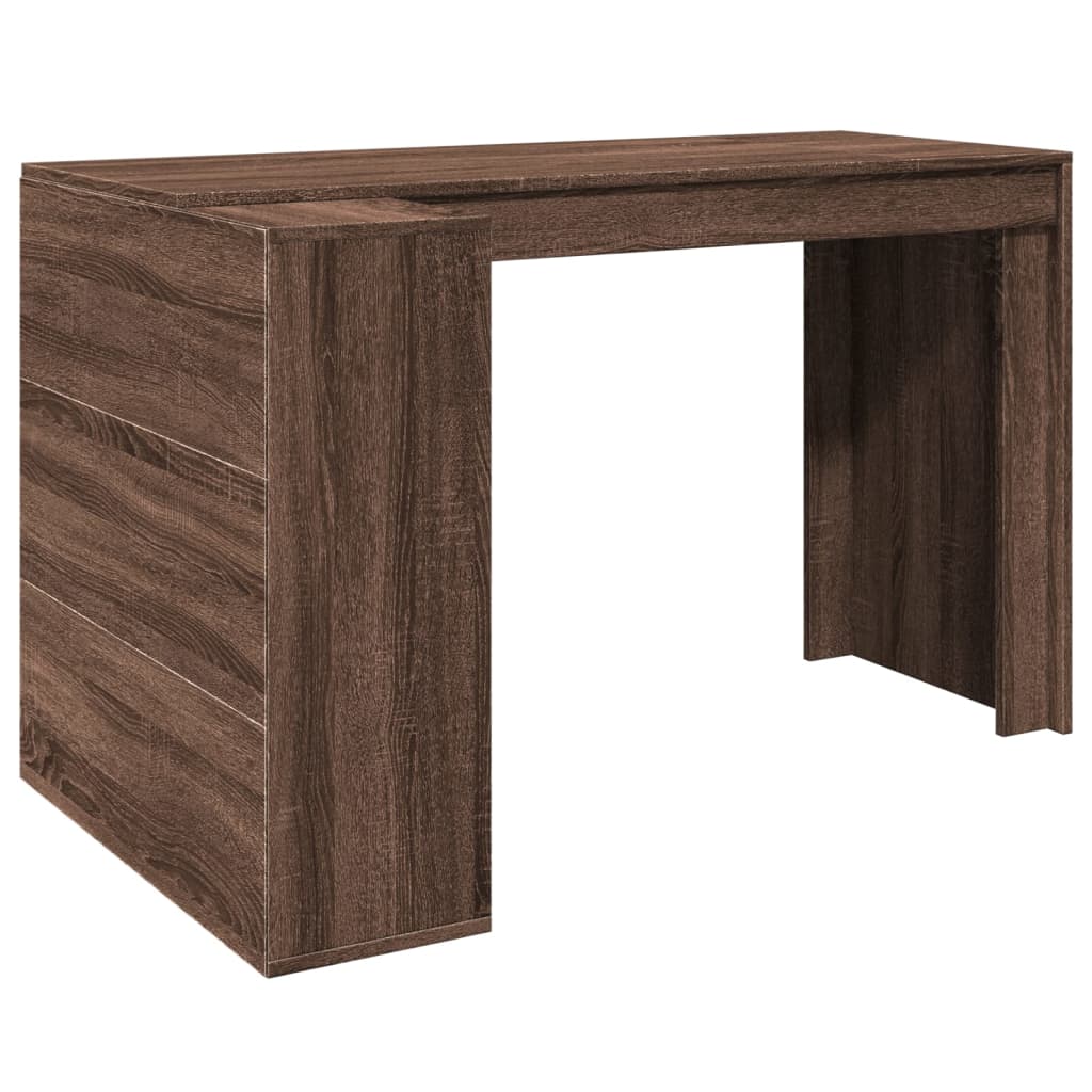 Bureau 123,5x73,5x75 cm bewerkt hout bruin eikenkleurig