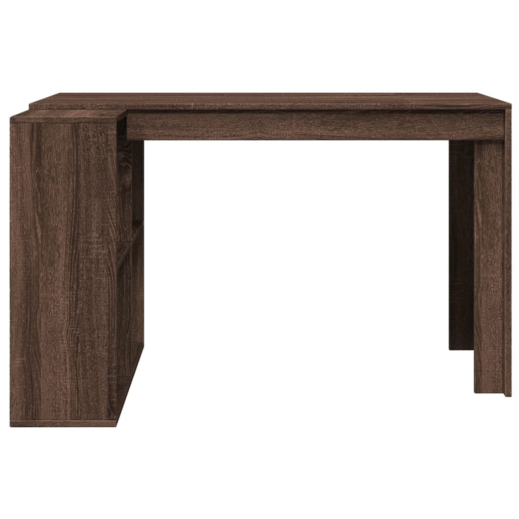 Bureau 123,5x73,5x75 cm bewerkt hout bruin eikenkleurig