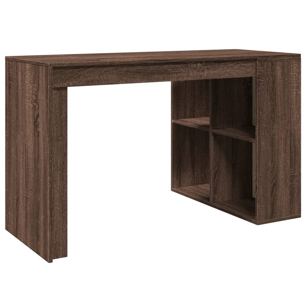 Bureau 123,5x73,5x75 cm bewerkt hout bruin eikenkleurig