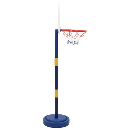 Basketbalstandaard met bal en pomp hoogte verstelbaar 90/121 cm