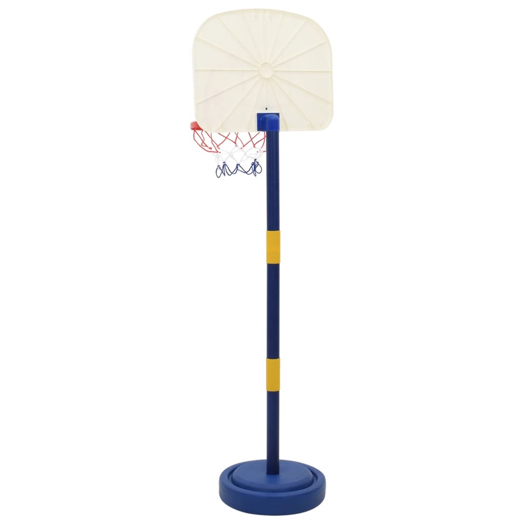 Basketbalstandaard met bal en pomp hoogte verstelbaar 90/121 cm