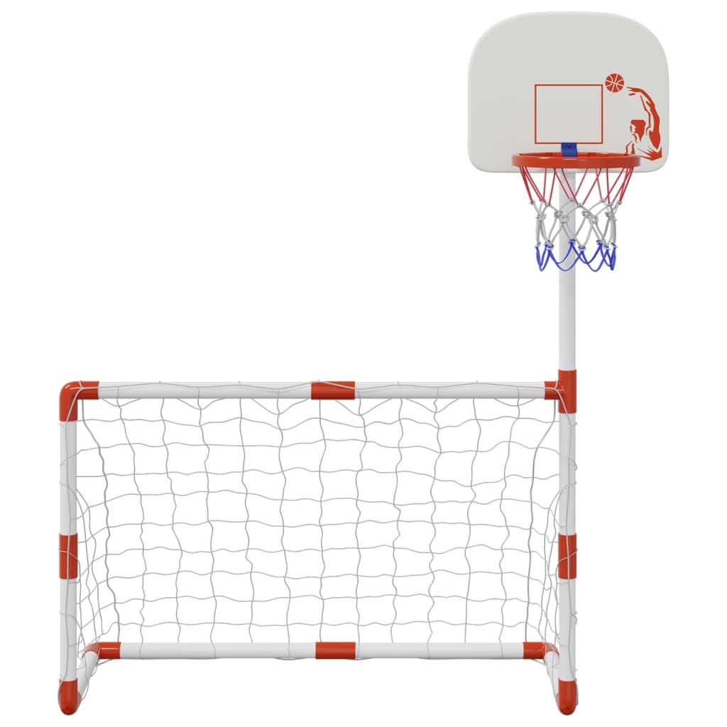 Kindervoetbal- en basketbalset met ballen 98x50x70 cm