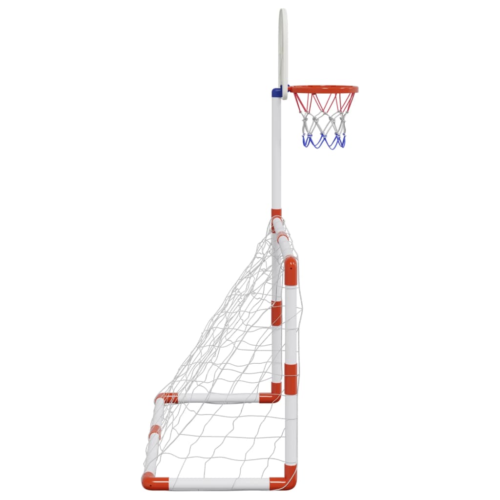 Kindervoetbal- en basketbalset met ballen 98x50x70 cm