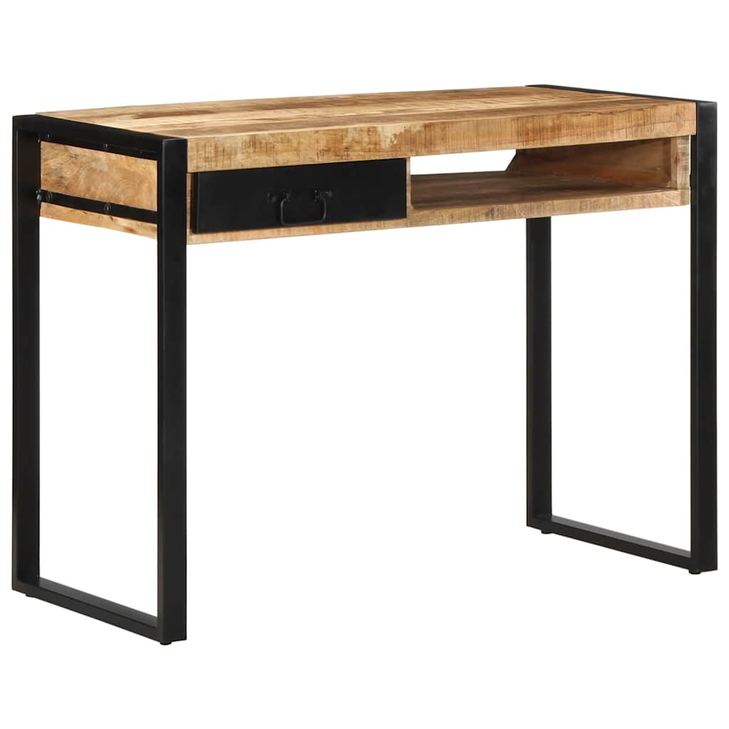 Bureau 100x50x75 cm massief ruw mangohout