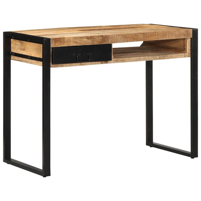 Bureau 100x50x75 cm massief ruw mangohout