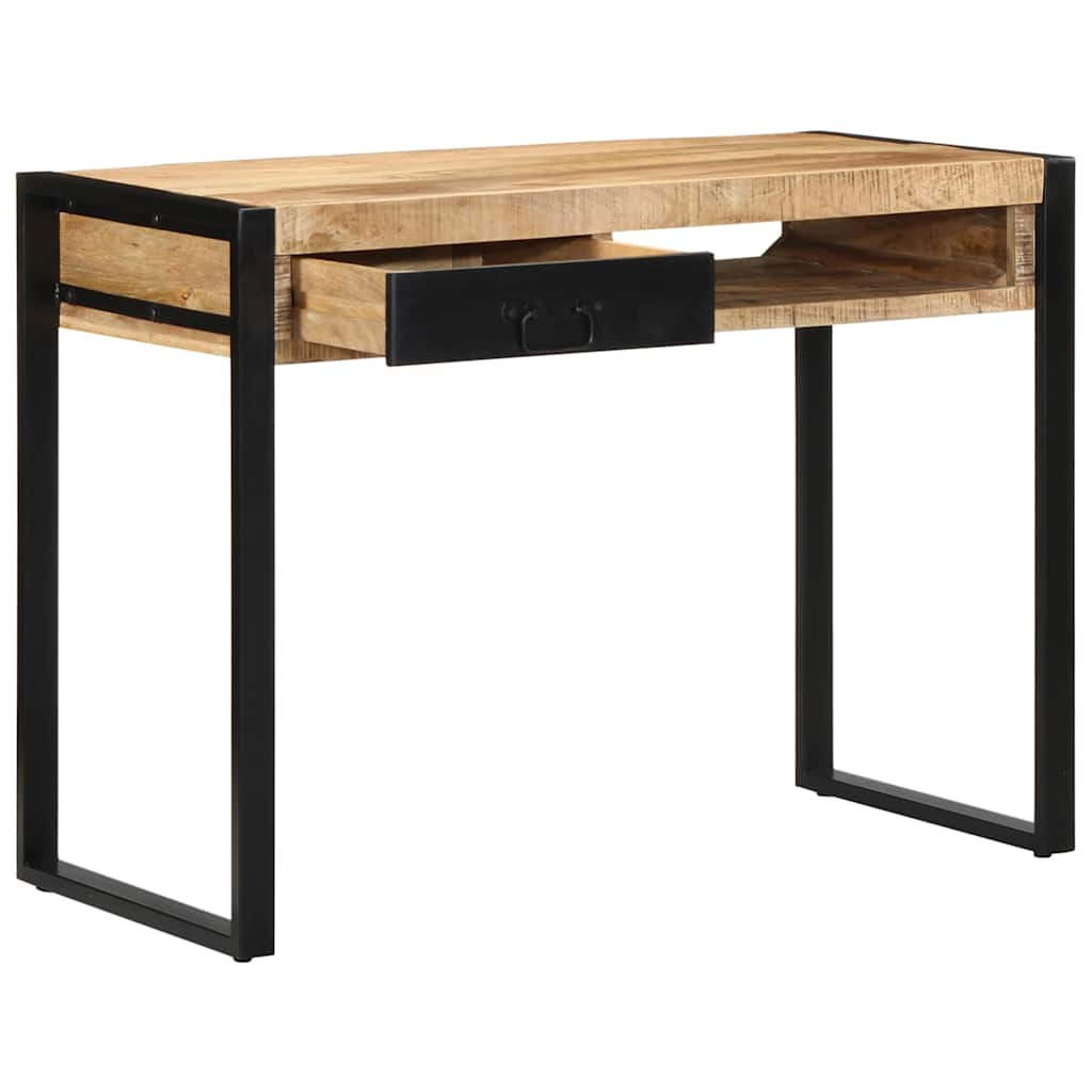 Bureau 100x50x75 cm massief ruw mangohout