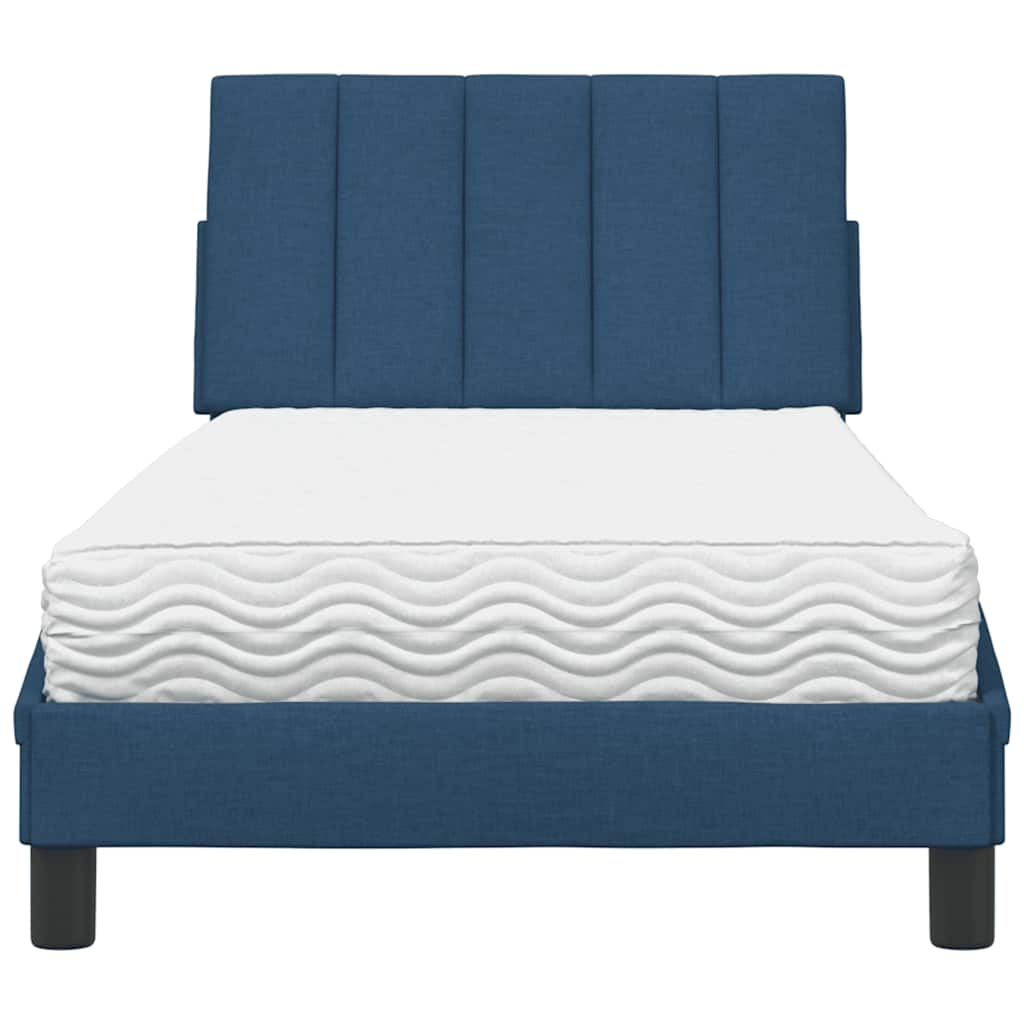 Bed met matras stof blauw 80x200 cm