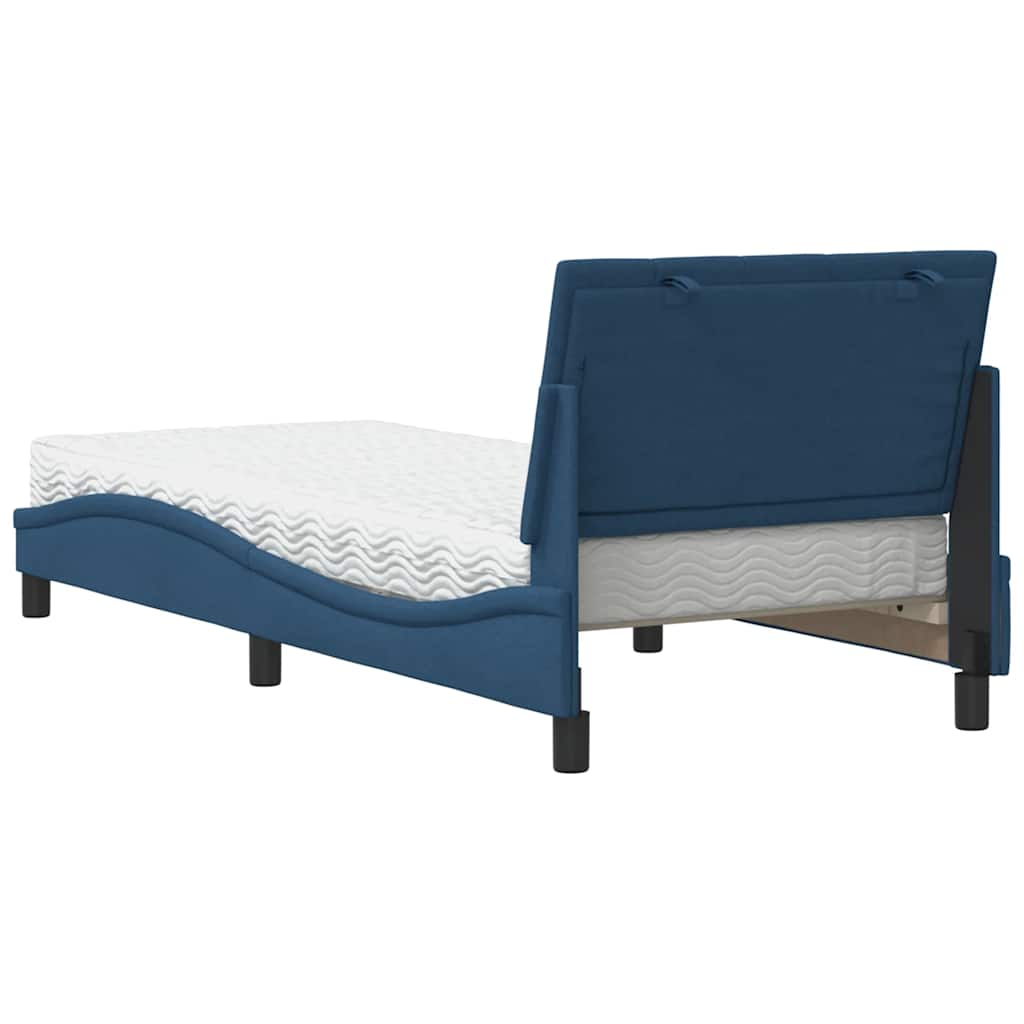 Bed met matras stof blauw 80x200 cm