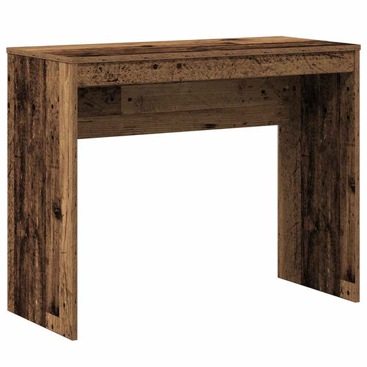 Bureau 90x40x72 cm bewerkt hout oud houtkleurig