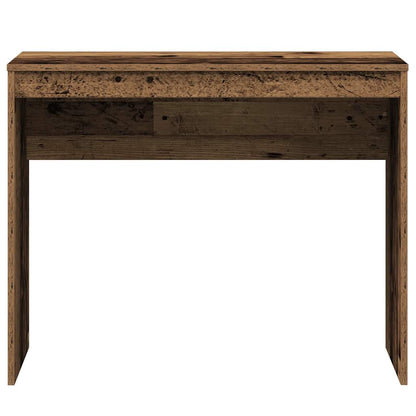 Bureau 90x40x72 cm bewerkt hout oud houtkleurig