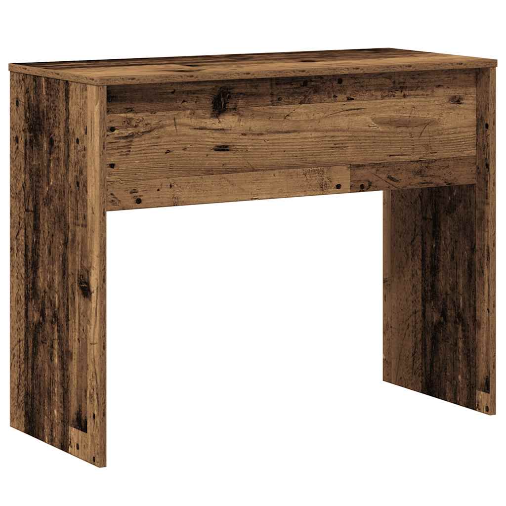 Bureau 90x40x72 cm bewerkt hout oud houtkleurig