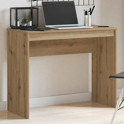 Bureau 90x40x72 cm bewerkt hout artisanaal eikenkleur