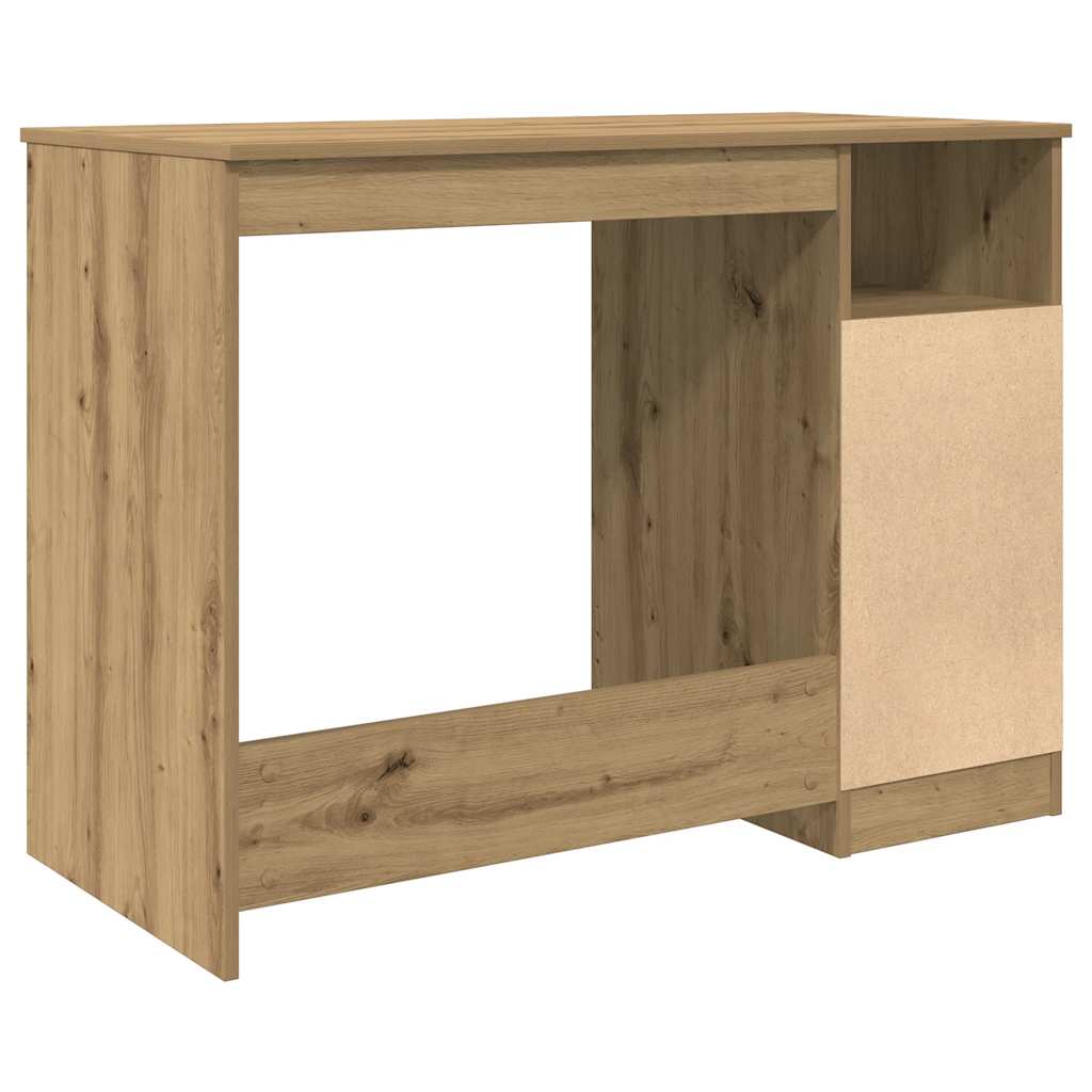 Bureau 102x76x50 cm bewerkt hout artisanaal eikenkleur