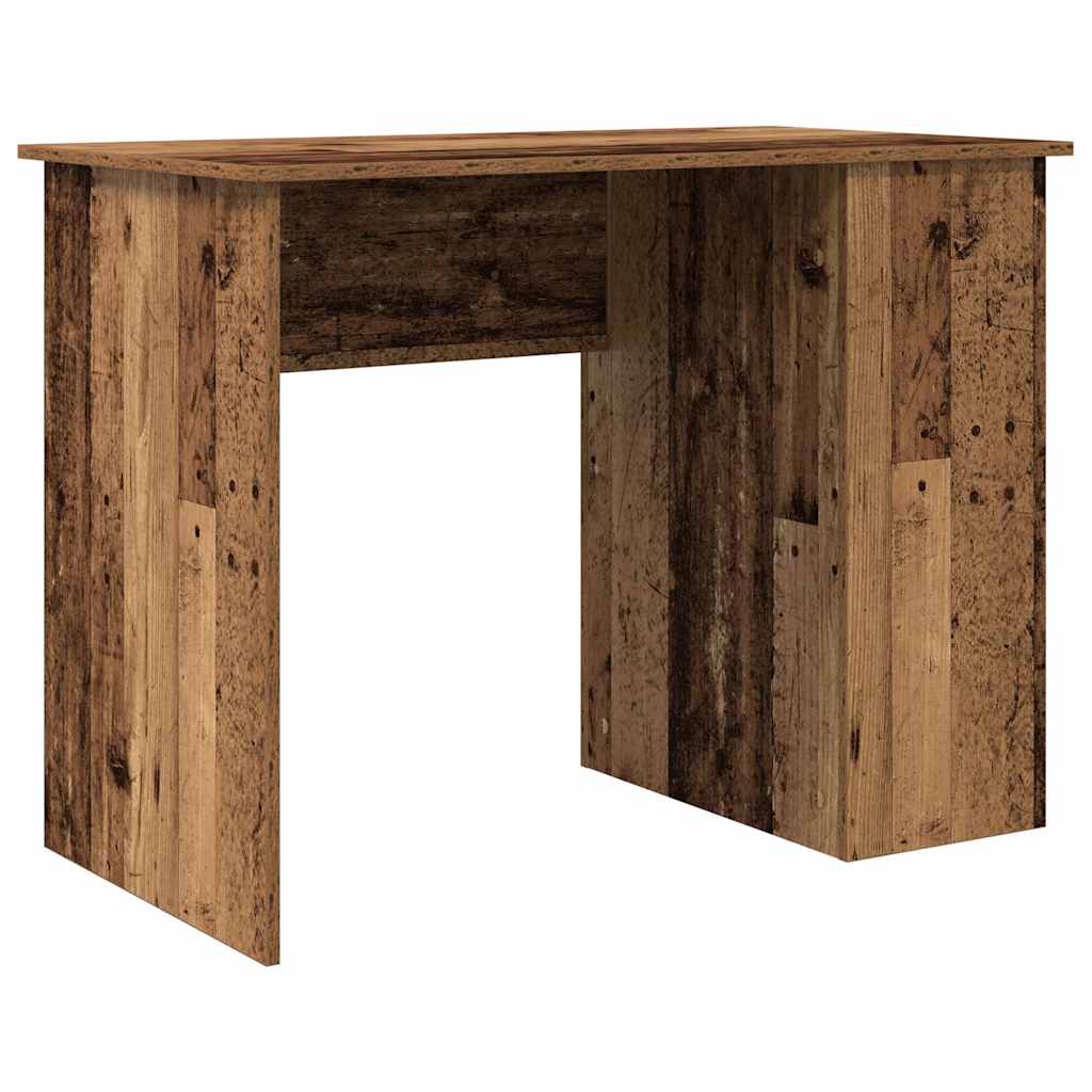 Bureau 100x55x75 cm bewerkt hout oud houtkleurig